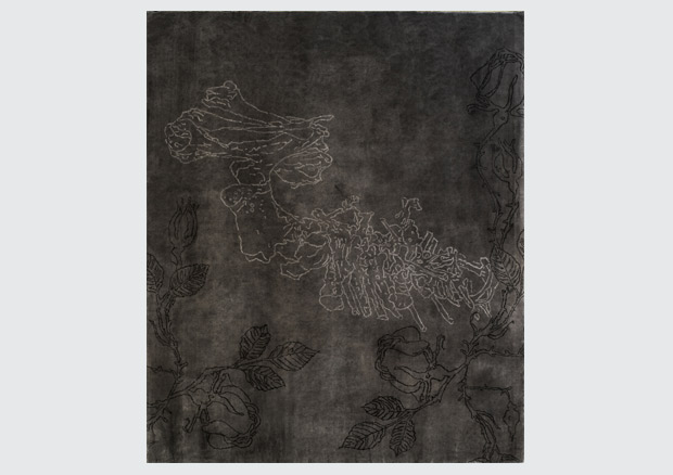 Katharina Henking, Ohne Titel (Gebein, umrankt), 2015, Kohle auf Papier, 180 x 150 cm, Kunstmuseum Bern
 - 