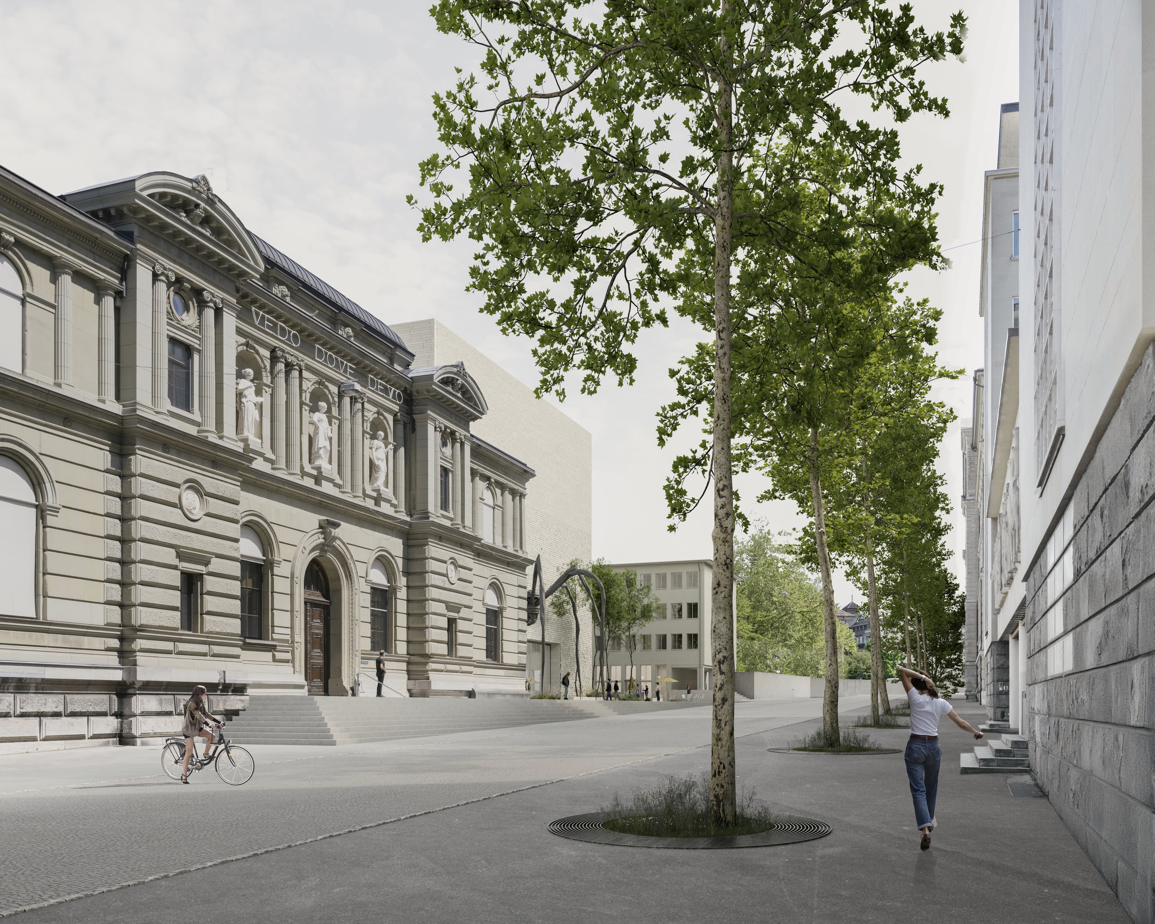 Rendering, Siegerprojekt «Eiger», Blick von der Genfergasse