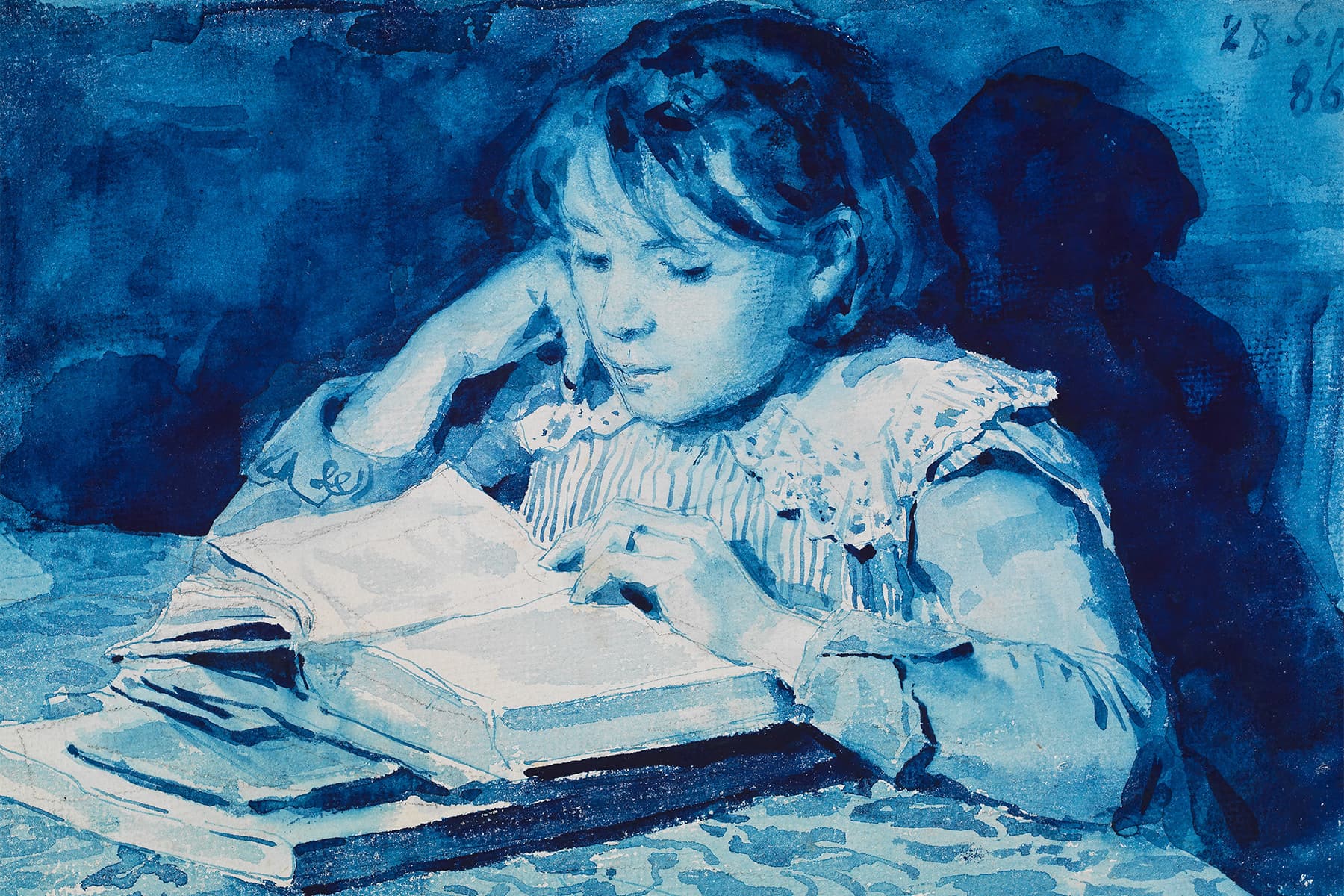 Albert Anker, Cécile-Anker,-28.-September-1886