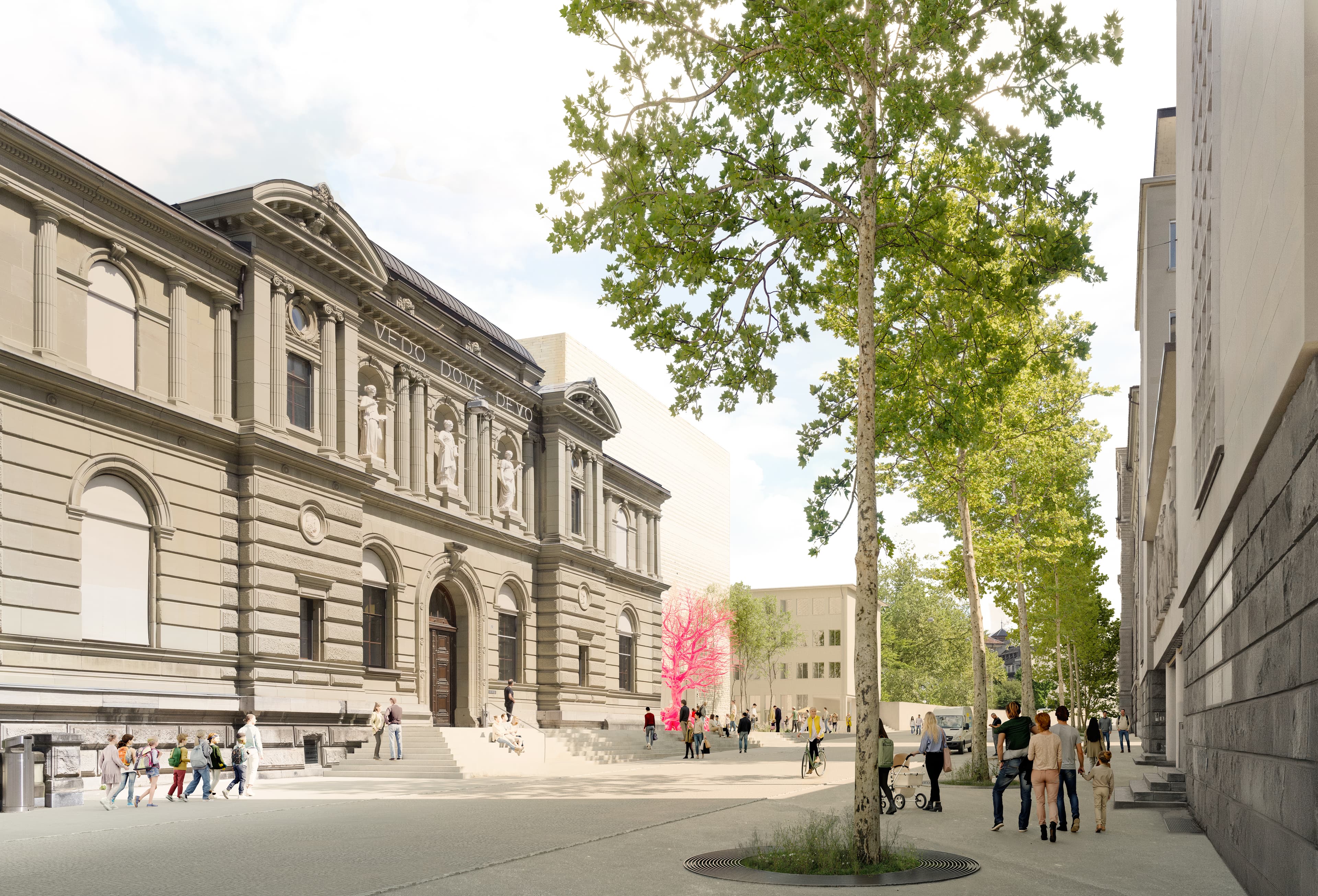 Rendering Siegerprojekt «Eiger»: Blick von der Genfergasse / Visualisierung: Studio Blomen, Zürich